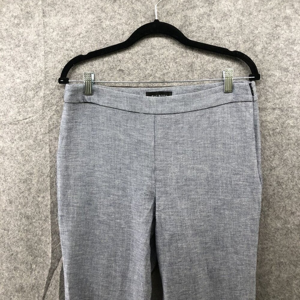 Talbots Chatham Ankle Pants Womens 10P Blue Slim Fit Stretch Knit Dress Pant - Picture 3 of 11